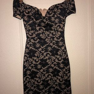 macy's off the shoulder black dress